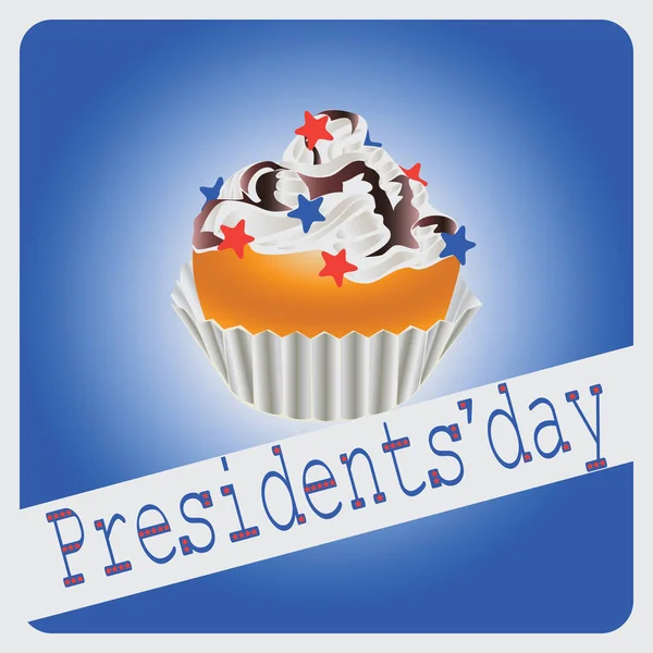 大統領選挙の日にお祝いケーキ. — ストックベクタ