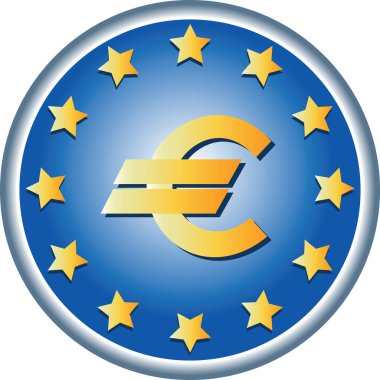 EU symbols. Round emblem.  clipart