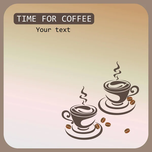 Zeit für Kaffee. Banner — Stockvektor