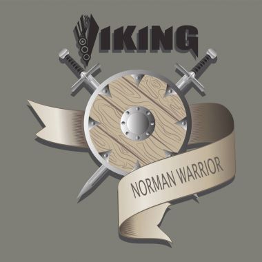 Kılıç ve kalkan. Viking.