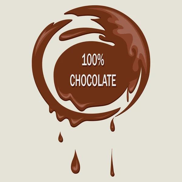 Tache de chocolat fondu . — Image vectorielle