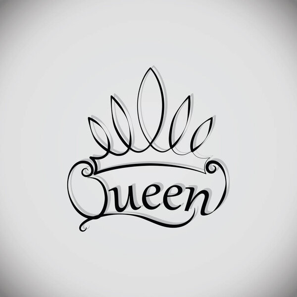 Queen and the crown. Emblem