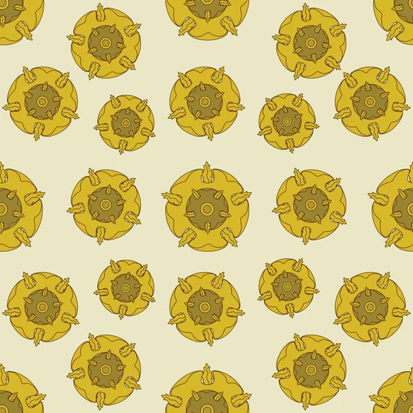 Dikişsiz desen sarı fantezi çiçekler. 