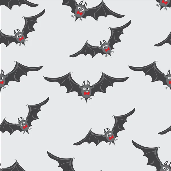 Murciélagos con pajaritas rojas. Feliz Halloween . — Vector de stock