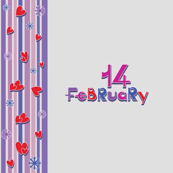 EL 14 DE FEBRERO. Día de San Valentín . — Archivo Imágenes Vectoriales