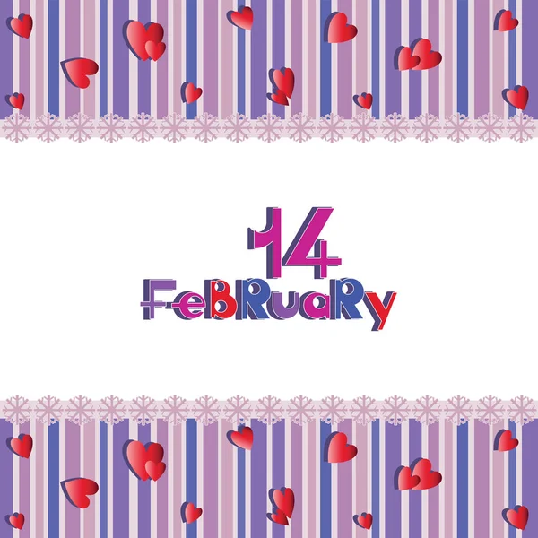 14º DE MUEBLES. Día de San Valentín . — Vector de stock