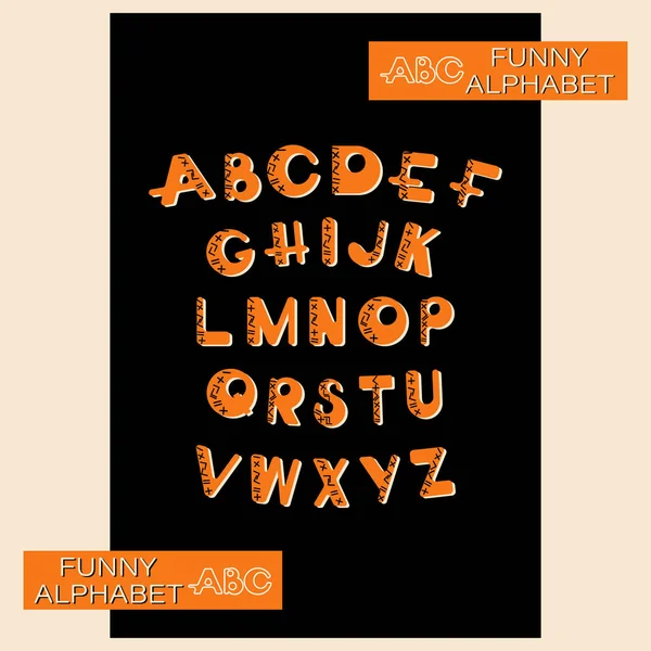 Abc입니다. 재미 있는 알파벳. — 스톡 벡터