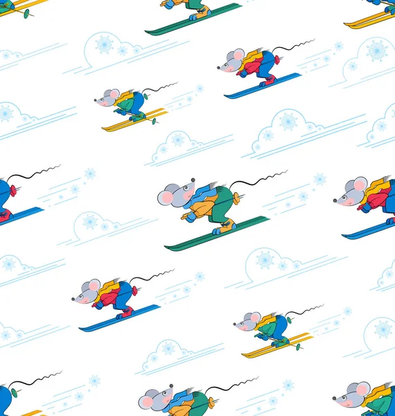 滑雪者。 冬季体育背景。 滑雪者运动. — 图库矢量图片