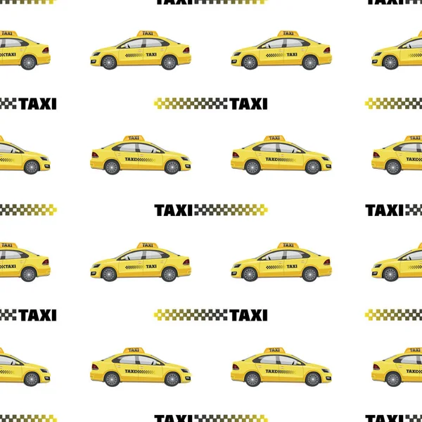 Taksi durağı. Vektör arkaplanı. Logolu sarı bir araba. Taksi siparişi konsepti. — Stok Vektör