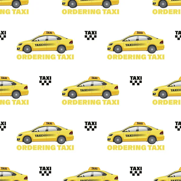 Masina de taxi. Fundal vectorial. Conceptul comenzii de taxi . — Vector de stoc