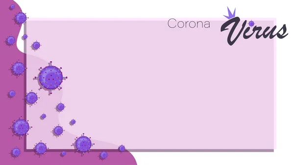 Attaque Virus Virus Corona 2020 Affiche Cadre Fond Wuhan Maladie — Image vectorielle