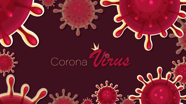 Coronavirus Épidémie Fond Abstrait Maladie Attaque Infectieuse Illustration Vectorielle Pour — Image vectorielle