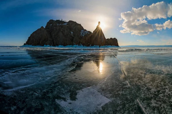 O Cabo Khoboy. Lago Baikal, Rússia . — Fotografia de Stock