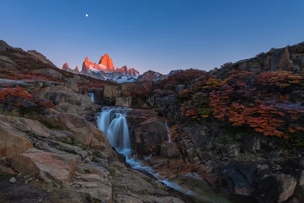 Fantastiskt Vacker Början Dag Nationalparken Los Glaciares Argentina Patagonien Den — Stockfoto
