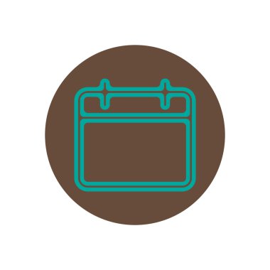 Konu office daire takvim üzerinde vektör simgesine