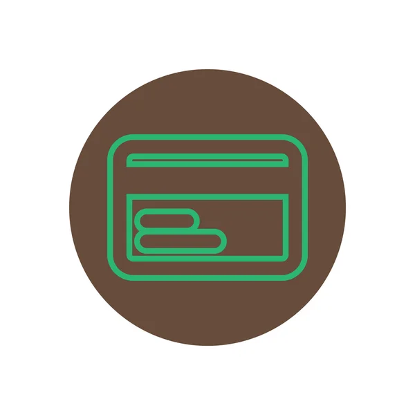 Vector pictogram op het onderwerp Bureau op cirkel credit card — Stockvector