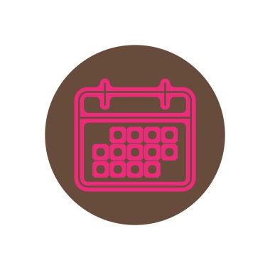 Konu office daire takvim üzerinde vektör simgesine