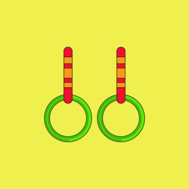 jimnastik yüzük düz kutsal kişilerin resmi, vektör çizim