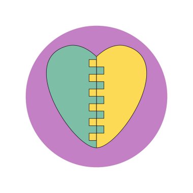 Aşk Ukrayna düz tasarım vektör çizim