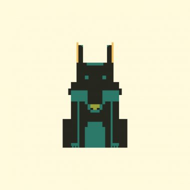 Basit piksel sanat tarzı şirin kurt