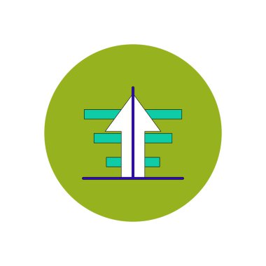 büyüyen ok düz tasarımı