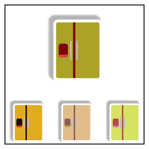 Collection Illustration Vectorielle Papier Autocollant Style Réfrigérateur — Image vectorielle