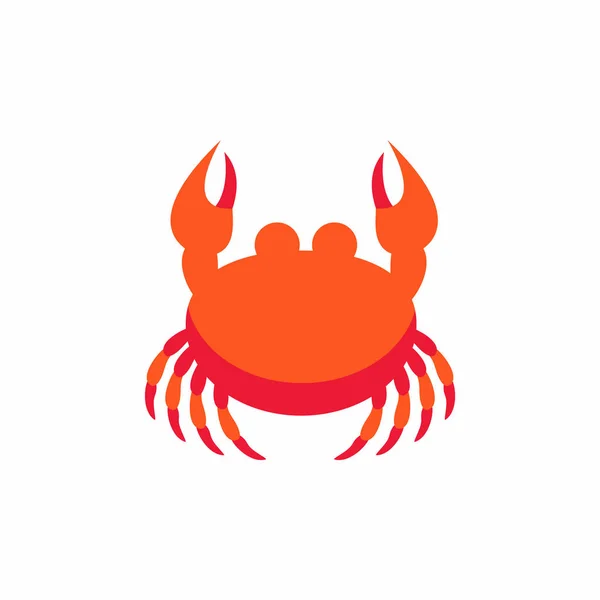 Crab Διανυσματική Απεικόνιση Στυλ Κινουμένων Σχεδίων Σχεδιασμός Προϊόντων Θαλασσινών — Διανυσματικό Αρχείο