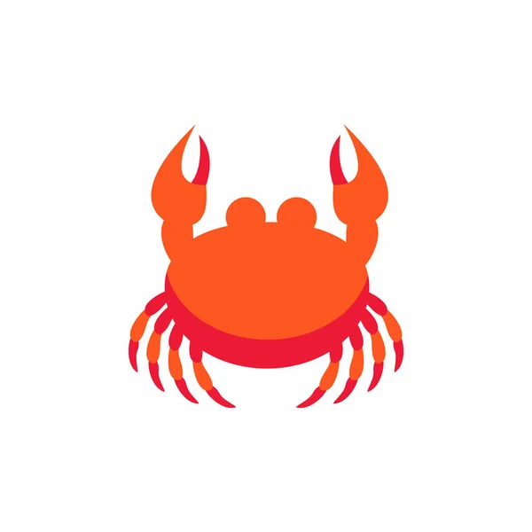 Krab Vector Illustratie Cartoon Stijl Ontwerp Van Zeeproducten — Stockvector