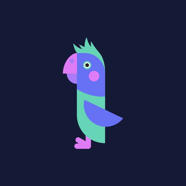 Papageiensymbol Sticker Stil — Stockvektor