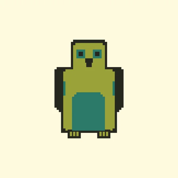 Pinguino Carino Stile Pixel Art Semplice — Vettoriale Stock