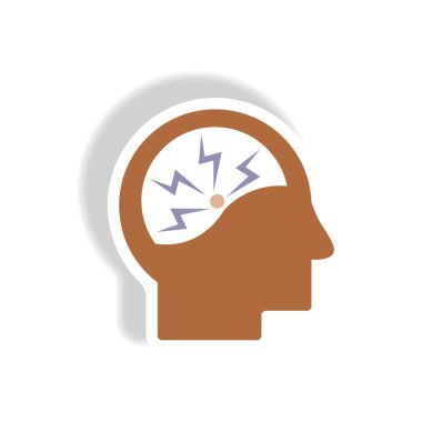 Sıtma belirtileri insan kağıt etiket içinde çeşitli 