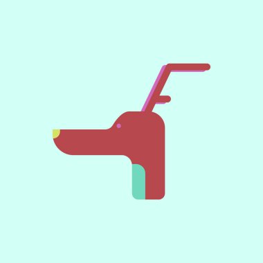 köpek Dog Head'a ile boynuzları vektör çizim Noel geyik boynuzları