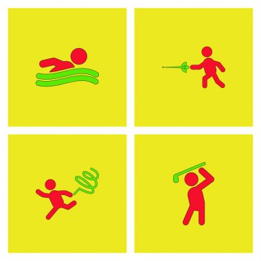 Olimpiyat oyun tasarlamak vektör kümesi