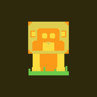 Sevimli köpek basit piksel sanat tarzı
