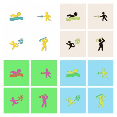 Olimpiyat oyun tasarlamak vektör kümesi