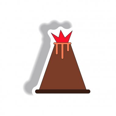 volkanın patlama vektör çizim