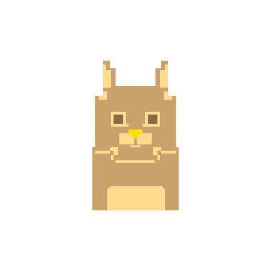 Basit piksel sanat tarzı de sevimli iç kedi