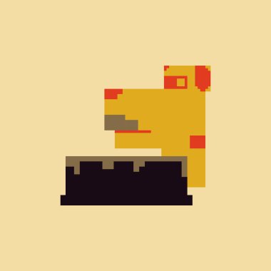 Sevimli köpek basit piksel sanat tarzı