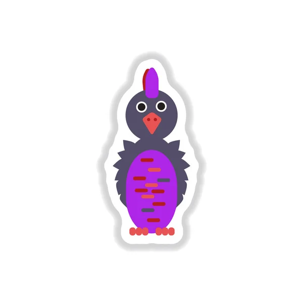 Papageiensymbol Sticker Stil — Stockvektor