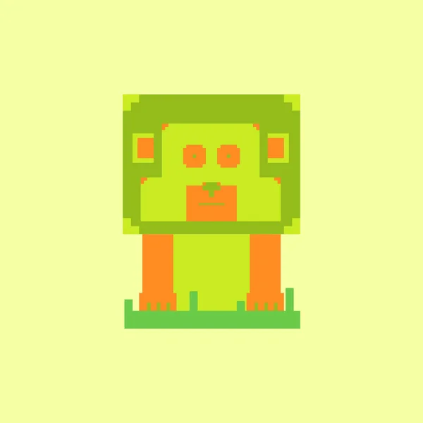 Chien Mignon Dans Style Pixel Art Simple — Image vectorielle