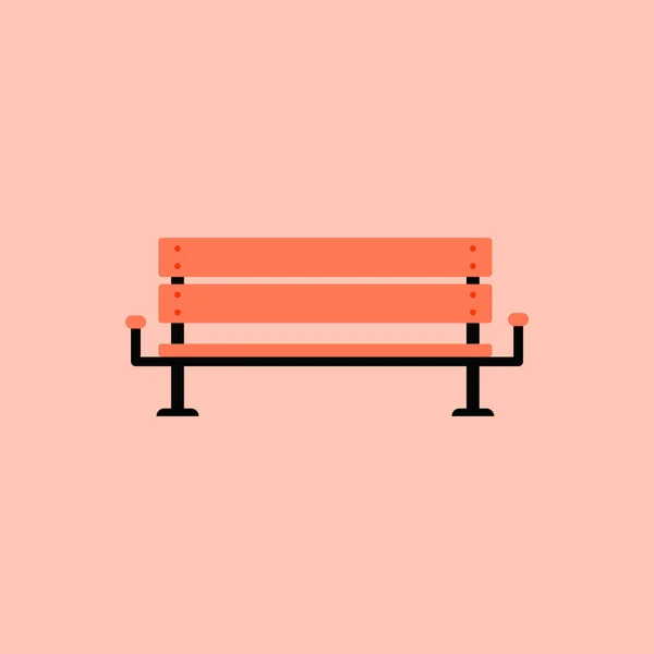 Bench Icon Paper Sticker Style — Stock Vector