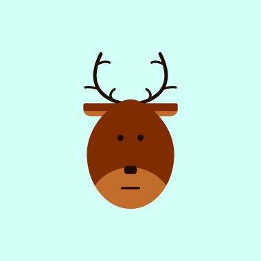 Yeni yıl geyik vektör çizim Noel geyiği