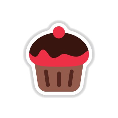 Basit düz stil tatlı kek