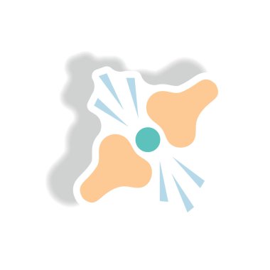 Kağıt etiket stili sorunların eklemlerde şık simge