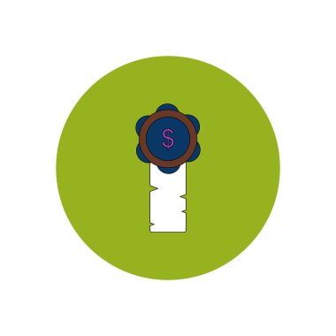 Sertifika düz tasarım beyaz arka plan üzerinde