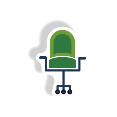 şık simge kağıt etiket stili ofis koltuğu