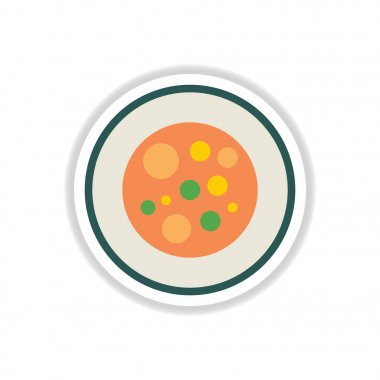 suşi roll parça, Japon yemekleri. Suşi rulo ile pirinç, vektör simge etiketi