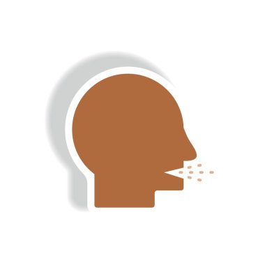 Vektör kağıt etiket çeşitli insan tüberküloz belirtileri