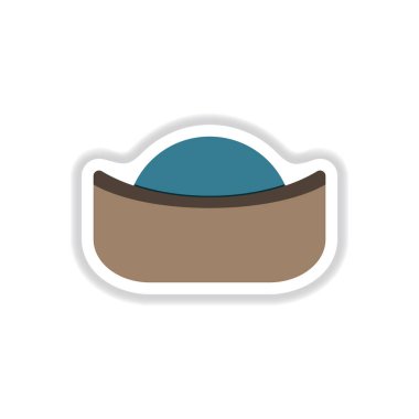 Vektör çiziminde günbatımı Çin'deki kağıt etiket tarzı