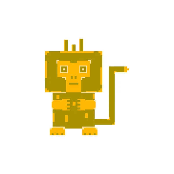 Ilustração Vetorial Vetor Pixel Monkey —  Vetores de Stock